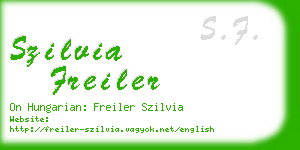 szilvia freiler business card